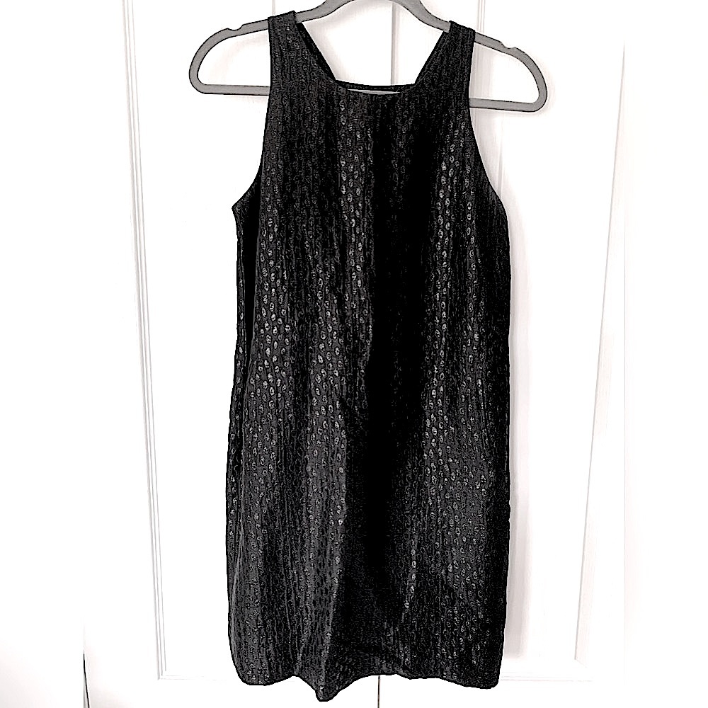 Club Monaco sleeveless dress with tonal polka dots